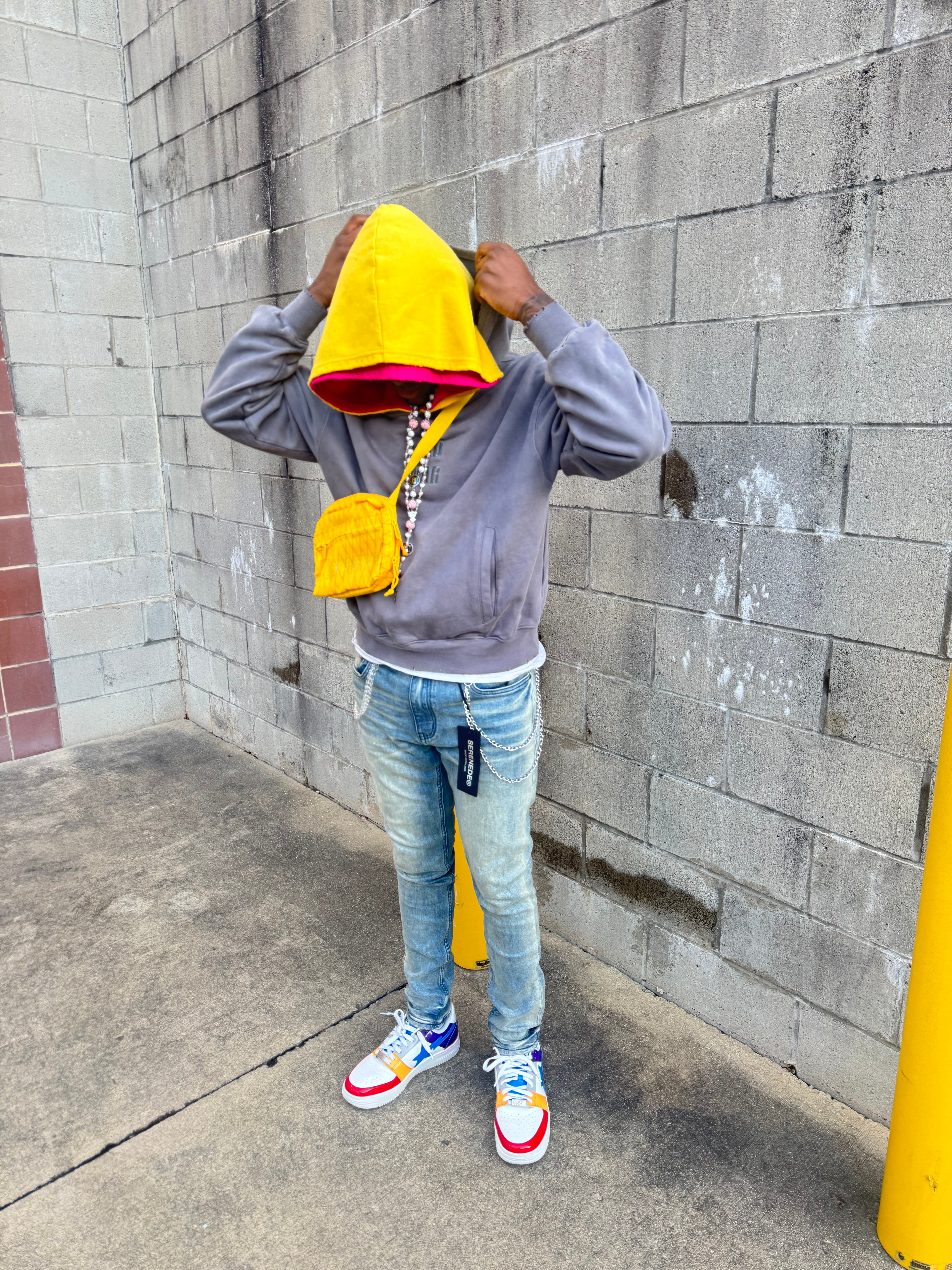 Triple hooded hoodie